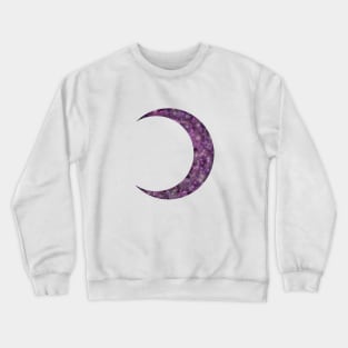 Galaxy Crescent Moon - Crescent Moon Facing Left - Galaxy Waxing Crescent Crewneck Sweatshirt